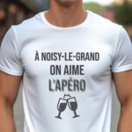 T-Shirt Blanc A Noisy-le-Grand on aime l'apéro Pour homme-1