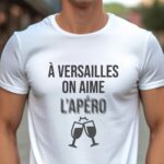 T-Shirt Blanc A Versailles on aime l'apéro Pour homme-1
