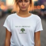 T-Shirt Blanc Aix-en-Provence pour plus de vert Pour femme-2