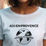 T-Shirt Blanc Aix-en-Provence unique au monde Pour femme-1