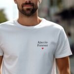T-Shirt Blanc Ajaccio forever Pour homme-2