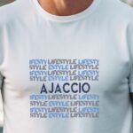 T-Shirt Blanc Ajaccio lifestyle Pour homme-1
