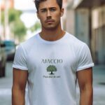 T-Shirt Blanc Ajaccio pour plus de vert Pour homme-2