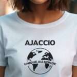 T-Shirt Blanc Ajaccio unique au monde Pour femme-1