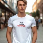 T-Shirt Blanc Albi c'est la vraie capitale Pour homme-2