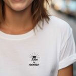 T-Shirt Blanc Alès de coeur Pour femme-1