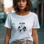T-Shirt Blanc Alès unique au monde Pour femme-2