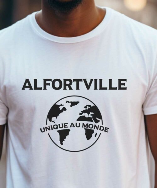 T-Shirt Blanc Alfortville unique au monde Pour homme-2