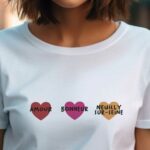 T-Shirt Blanc Amour bonheur Neuilly-sur-Seine Pour femme-1