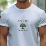T-Shirt Blanc Angers pour plus de vert Pour homme-1