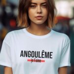 T-Shirt Blanc Angoulême je t'aime Pour femme-1