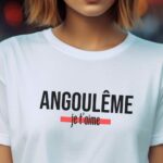 T-Shirt Blanc Angoulême je t'aime Pour femme-2