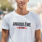 T-Shirt Blanc Angoulême je t'aime Pour homme-2