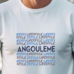 T-Shirt Blanc Angoulême lifestyle Pour homme-1