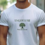 T-Shirt Blanc Angoulême pour plus de vert Pour homme-1