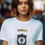 T-Shirt Blanc Annecy blason Pour femme-1