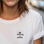 T-Shirt Blanc Annecy de coeur Pour femme-1