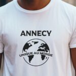 T-Shirt Blanc Annecy unique au monde Pour homme-2