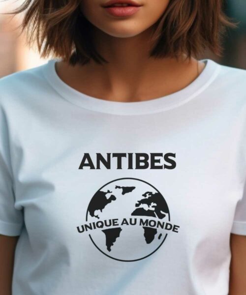 T-Shirt Blanc Antibes unique au monde Pour femme-1