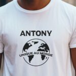 T-Shirt Blanc Antony unique au monde Pour homme-2