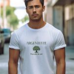 T-Shirt Blanc Argenteuil pour plus de vert Pour homme-2