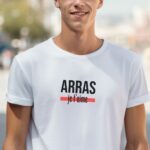 T-Shirt Blanc Arras je t'aime Pour homme-2