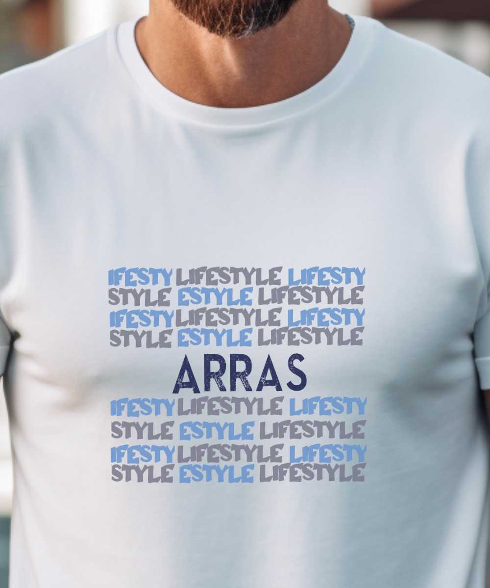 T-Shirt Blanc Arras lifestyle Pour homme-1