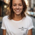 T-Shirt Blanc Asnières-sur-Seine de coeur Pour femme-2