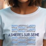 T-Shirt Blanc Asnières-sur-Seine lifestyle Pour femme-1