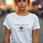 T-Shirt Blanc Asnières-sur-Seine pour plus de vert Pour femme-2
