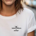 T-Shirt Blanc Aubervilliers de coeur Pour femme-1