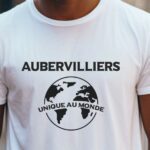 T-Shirt Blanc Aubervilliers unique au monde Pour homme-2