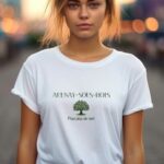 T-Shirt Blanc Aulnay-sous-Bois pour plus de vert Pour femme-2