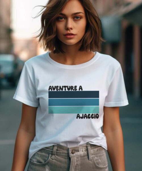 T-Shirt Blanc Aventure à Ajaccio Pour femme-1