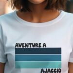 T-Shirt Blanc Aventure à Ajaccio Pour femme-2