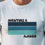 T-Shirt Blanc Aventure à Ajaccio Pour homme-1
