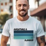 T-Shirt Blanc Aventure à Ajaccio Pour homme-2