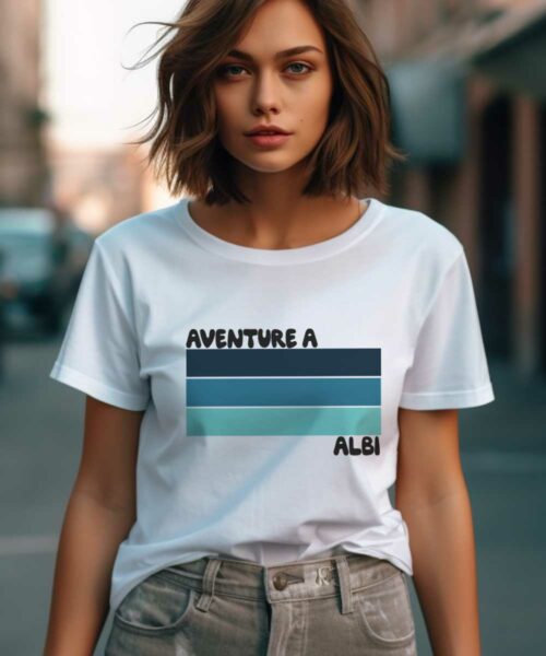 T-Shirt Blanc Aventure à Albi Pour femme-1