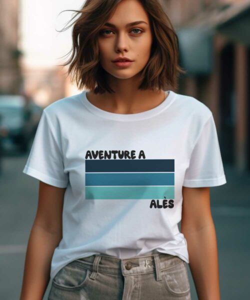 T-Shirt Blanc Aventure à Alès Pour femme-1