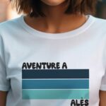 T-Shirt Blanc Aventure à Alès Pour femme-2