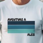 T-Shirt Blanc Aventure à Alès Pour homme-1