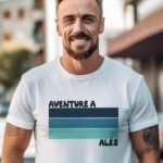 T-Shirt Blanc Aventure à Alès Pour homme-2