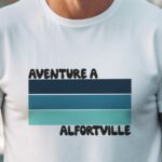 T-Shirt Blanc Aventure à Alfortville Pour homme-1