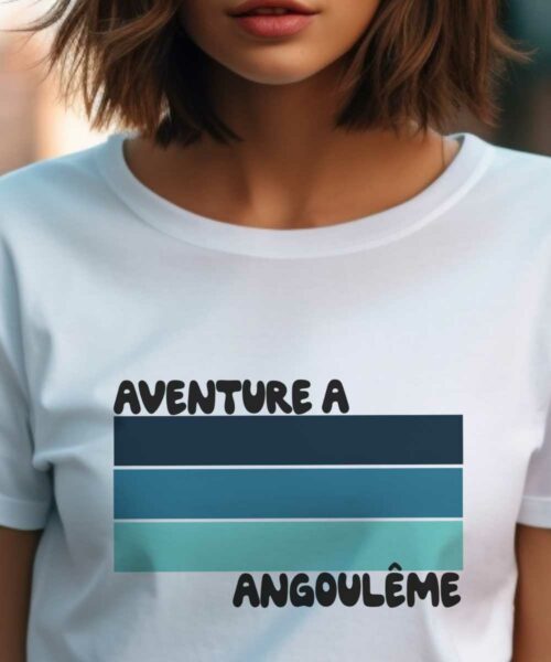 T-Shirt Blanc Aventure à Angoulême Pour femme-2