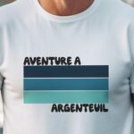 T-Shirt Blanc Aventure à Argenteuil Pour homme-1