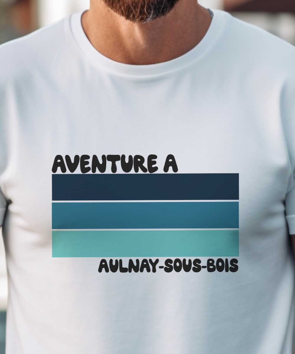 T-Shirt Blanc Aventure à Aulnay-sous-Bois Pour homme-1