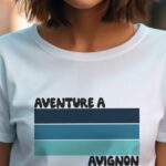 T-Shirt Blanc Aventure à Avignon Pour femme-2