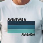 T-Shirt Blanc Aventure à Avignon Pour homme-1