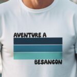 T-Shirt Blanc Aventure à Besançon Pour homme-1