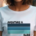 T-Shirt Blanc Aventure à Blois Pour femme-2
